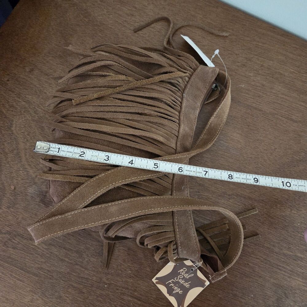 Gianni Suede Fringe Handbag - Picture 5 of 6